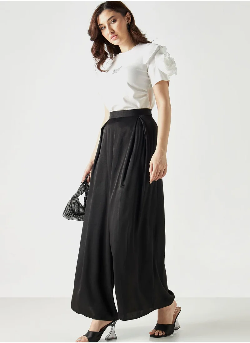 2Xtremz Crew Neck Ruffle Sleeve Top