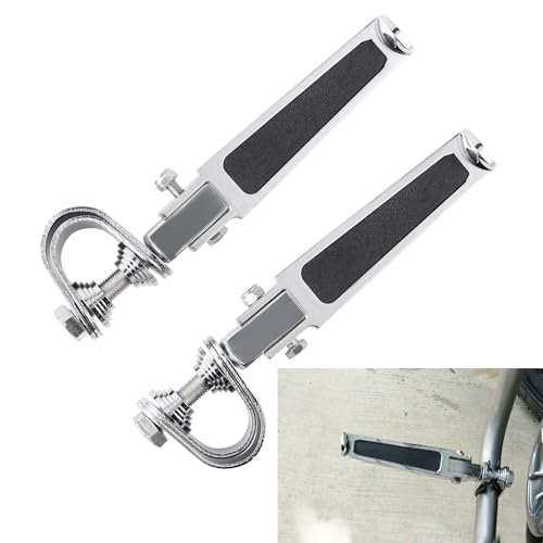 OUMURS Foot Pegs For Motorcycles For 1" Crash Bar Foot Pegs 1.25" 1 1/4" Engine Guard U-Clamp Footpegs Black Compatible With Harley Sportster 883 1200 Bad Boy Heritage Softail Flst Fxst Fxrt - Image 1