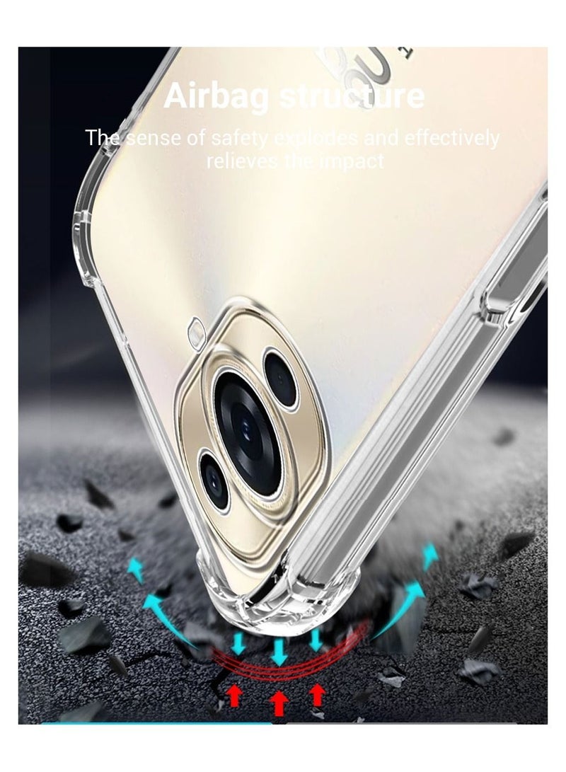 Huawei Nova 12s / Nova 11 Clear Cover Case soft TPU Transparent TPU Back Protective Case shock Absorbent Reinforced Corner for Huawei Nova 12s - Image 3