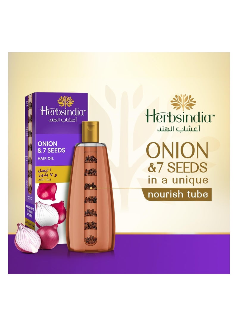 Onion & 7 Herbal Seeds Hair Oil With Nourish Tube Makes Hair Stronger & Longer Silicone & Paraben Free - 180ml - pzsku/Z7CFC550B90239F770946Z/45/_/1739033405/a732fae7-a54c-4fb0-abc4-41d1ae957f32