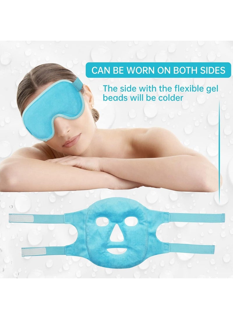 Sharpdo Cold Face Eye Mask Ice Pack Reduce Face Puff,Dark Circles,Gel Beads Hot Heat Cold Compress Pack,Face SPA for Woman Sleeping, Pressure, Headaches, Skin Care - Image 3