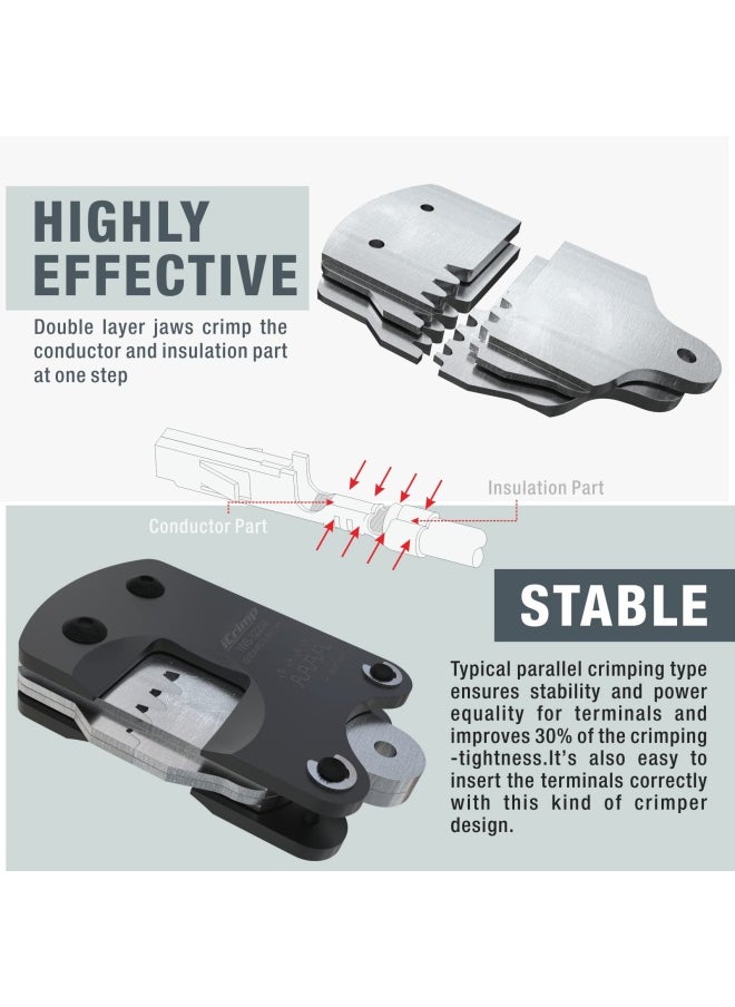 IWISS Iws-3220M Micro Connector Pin Crimping Tool 0.03-0.52Mm 32-20Awg Ratcheting Crimper For D-Sub Open Barrel Suits Molex Jst Jae Tyco-E  - Image 4