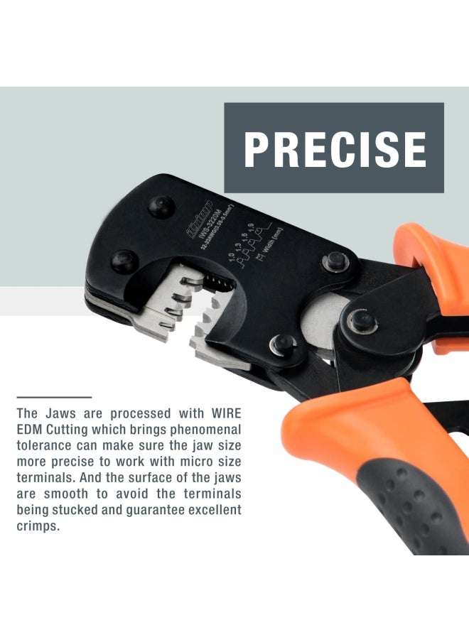 IWISS Iws-3220M Micro Connector Pin Crimping Tool 0.03-0.52Mm 32-20Awg Ratcheting Crimper For D-Sub Open Barrel Suits Molex Jst Jae Tyco-E  - Image 5