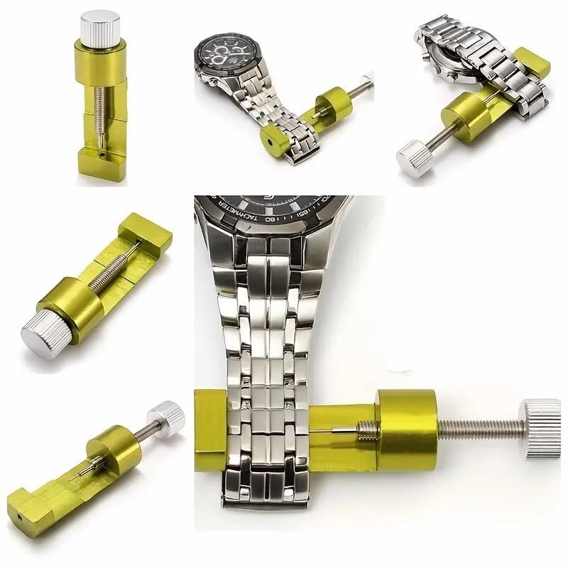 Nexllent Watch Repair Tool,Watch Link Removal Tool Watch Strap Tool Professional Adjuster Remover Repair Tool Kit All-metal Strap Link Remover Tool With 3 Size Pins. - Image 2