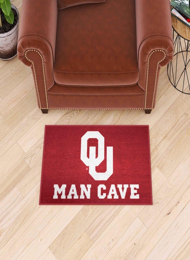 FANMATS 14684 NCAA - Oklahoma Sooners Man Cave Starter Mat Accent Rug - 19in. x 30in. | Sports Fan Home Decor Rug and Tailgating Mat - Image 2