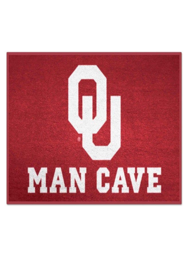 FANMATS 14684 NCAA - Oklahoma Sooners Man Cave Starter Mat Accent Rug - 19in. x 30in. | Sports Fan Home Decor Rug and Tailgating Mat - Image 1