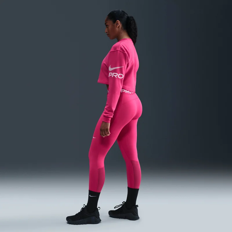 Nike Pink Women's Pro Dri-FIT French Terry Sweatshirt for Women | Best Price UAE