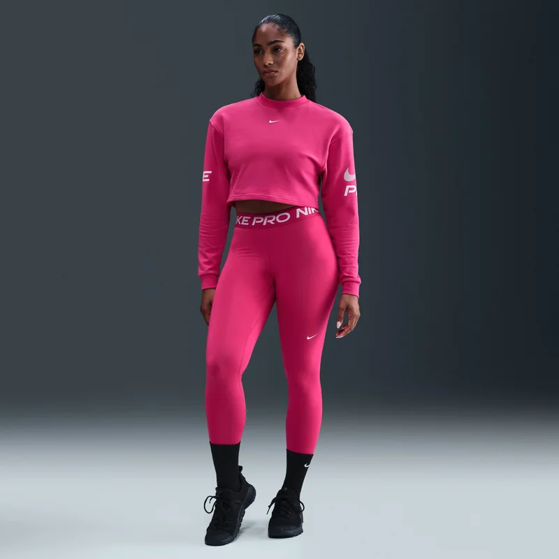 Nike Pink Women's Pro Dri-FIT French Terry Sweatshirt for Women | Best Price UAE