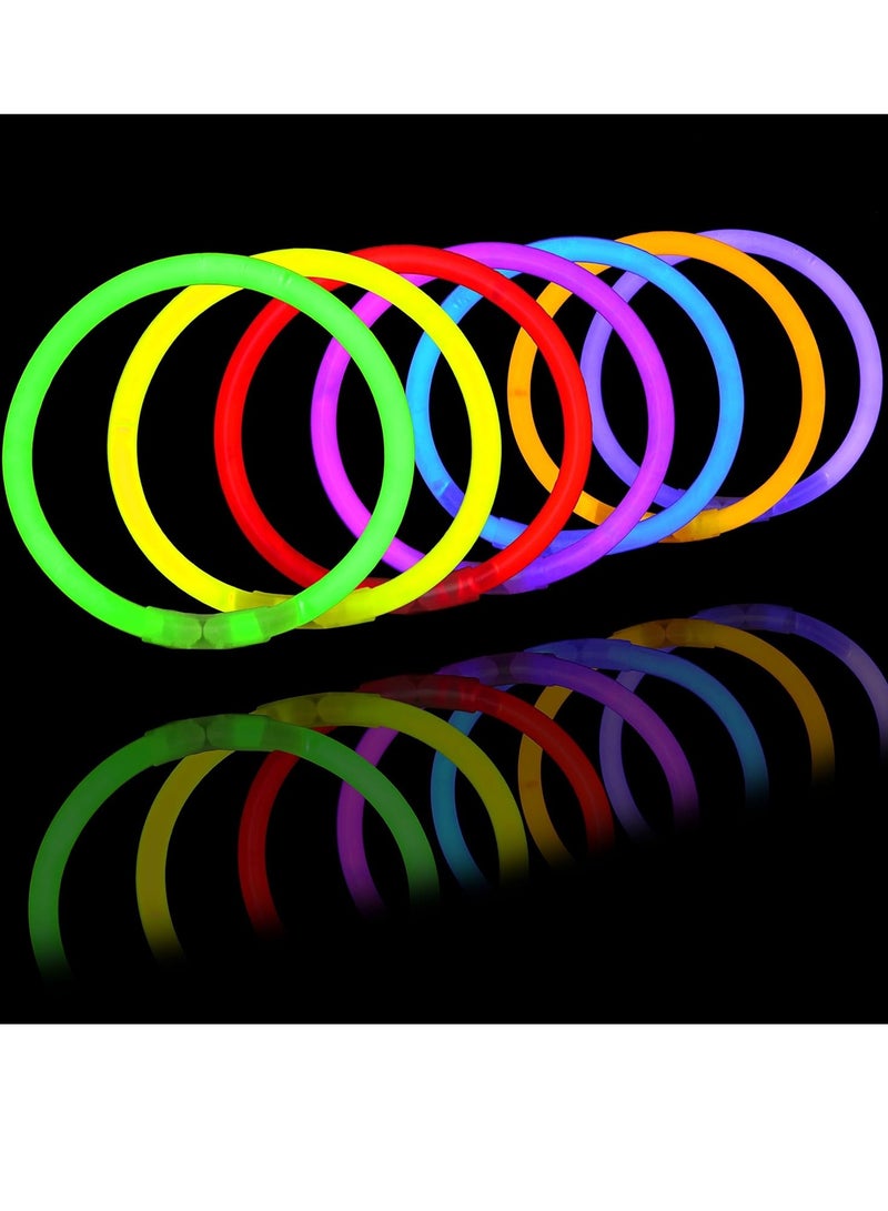 100 جهاز كمبيوتر شخصي 8 "Glowsticks ، سوارات وقلادات ، Glow in the Dark Party Favors ، عيد الفصح ، عيد الميلاد ، حزمة لوازم هالوين ، لوازم حزب كرة القدم ، لوازم التخييم. - Image 4