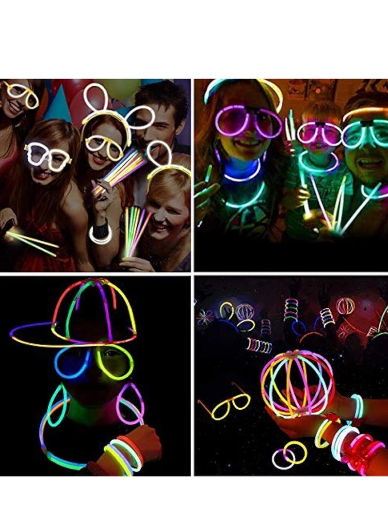 100 جهاز كمبيوتر شخصي 8 "Glowsticks ، سوارات وقلادات ، Glow in the Dark Party Favors ، عيد الفصح ، عيد الميلاد ، حزمة لوازم هالوين ، لوازم حزب كرة القدم ، لوازم التخييم. - Image 3