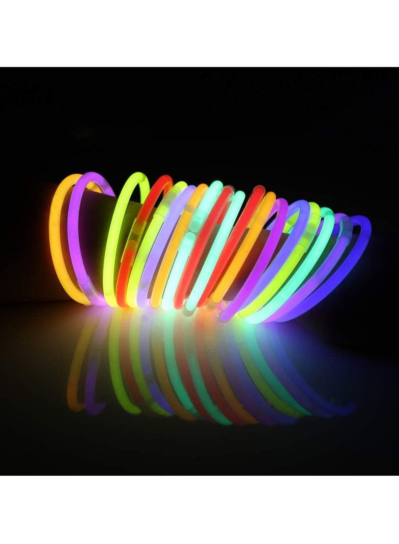 100 جهاز كمبيوتر شخصي 8 "Glowsticks ، سوارات وقلادات ، Glow in the Dark Party Favors ، عيد الفصح ، عيد الميلاد ، حزمة لوازم هالوين ، لوازم حزب كرة القدم ، لوازم التخييم. - Image 5