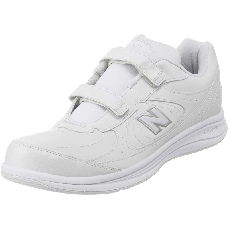 New Balance Men's 577 V1 Hook and Loop Shoe, White/White, 9.5 X-Wide - Image 1