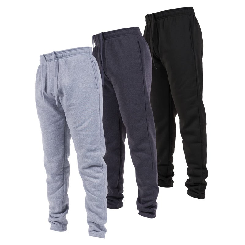 Ultra Performance 3 Pack Mens Open Bottom Sweatpants with Pockets, Casual Sweatpants for Men - Image 1