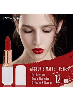 Phoera Absolute Velvet Matte Lipstick Long Lasting Waterproof Pigment Makeup (102 Nude)  - Image 5
