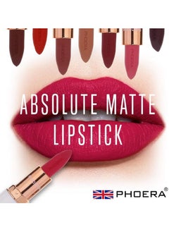 Phoera Absolute Velvet Matte Lipstick Long Lasting Waterproof Pigment Makeup (102 Nude)  - Image 3