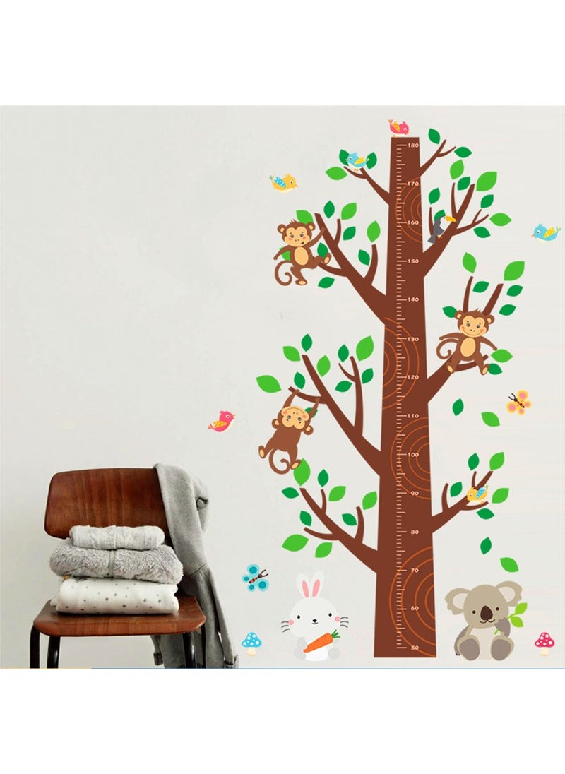 ZOOYOO Height Measurer Chart Height Measurement Chart Children's Room Green Tree  - Image 3