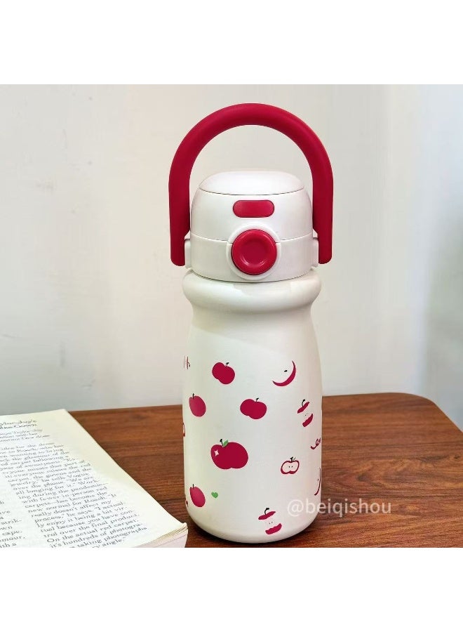 SKT Shiketro 500ML Cartoon Liling Kettle 316 Stainless Steel Insulated Cup Portable Dual Drinking Straw Water Bottle for Children - Image 1