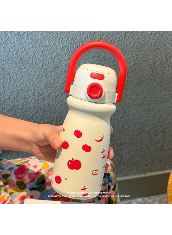 SKT Shiketro 500ML Cartoon Liling Kettle 316 Stainless Steel Insulated Cup Portable Dual Drinking Straw Water Bottle for Children - Image 2