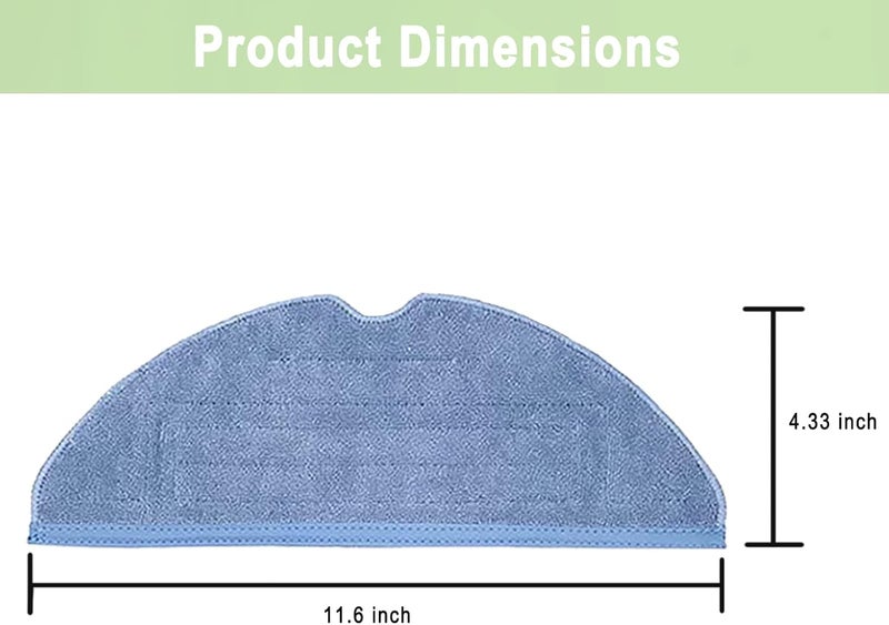 Bvhonwe 8 قطع من وسادات الممسحة البديلة لروبوت شاومي روبوروك S7 وS7+ وS7 MaxV وS8/S8+ وS7 MaxV Plus وT7S وT7 plus وT7S plus، 8 قطع من وسادات الممسحة المصنوعة من الألياف الدقيقة - Image 3