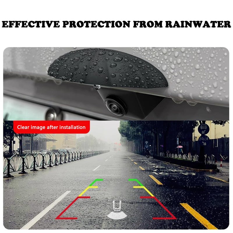 LINGHGD Car Rear View Camera Anti-Rain Cover, Silicone Protection Cover for Car Reversing Cameras, Non-Destructive Installation Modification Protective Sticker for All Kinds of Cars (Black) - Image 4