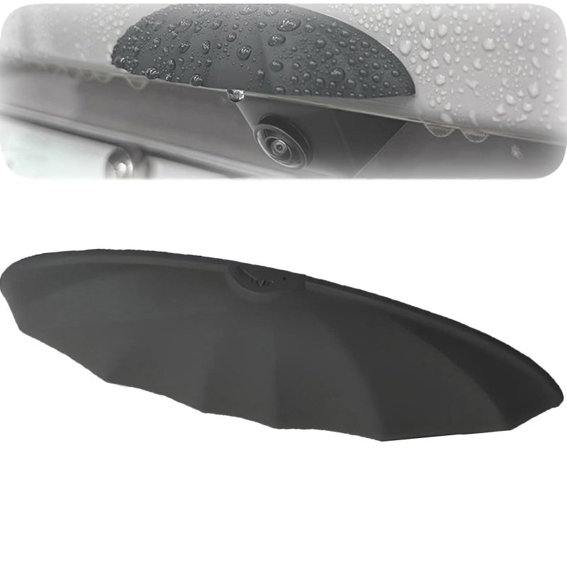 LINGHGD Car Rear View Camera Anti-Rain Cover, Silicone Protection Cover for Car Reversing Cameras, Non-Destructive Installation Modification Protective Sticker for All Kinds of Cars (Black) - Image 1