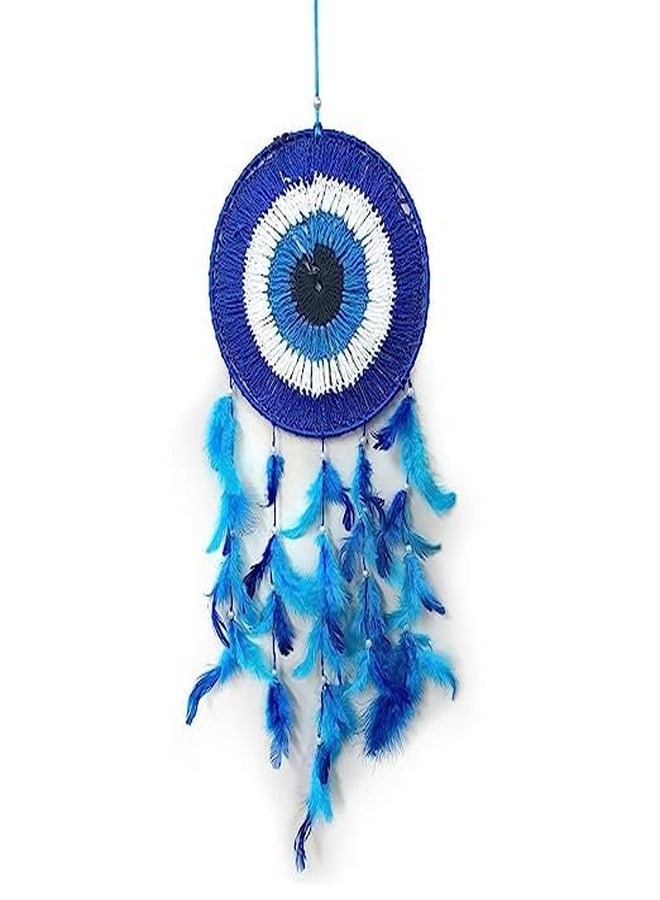 Dream Catcher Traditional Indian Dreamcatchers Wall Art for Bedrooms, Home Wall, Hanging Design, Height 55 cm Dream Catchers (Blue) - Image 1
