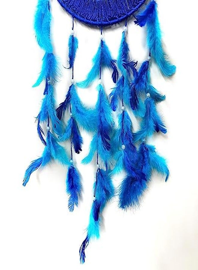 Dream Catcher Traditional Indian Dreamcatchers Wall Art for Bedrooms, Home Wall, Hanging Design, Height 55 cm Dream Catchers (Blue) - Image 2