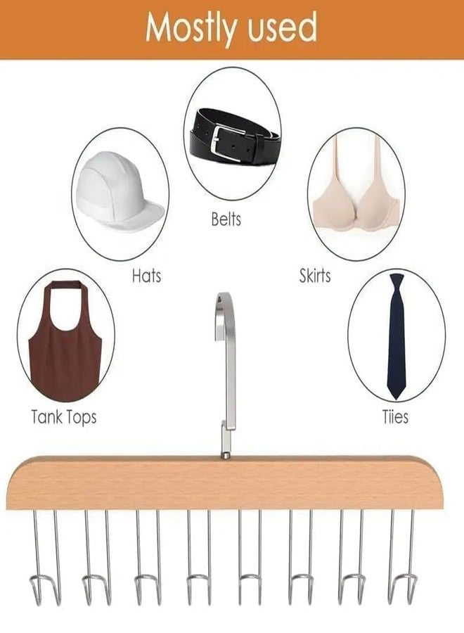 zingware Space Saving 8 Hooks Wooden Hangers (1 Pc) - Image 3