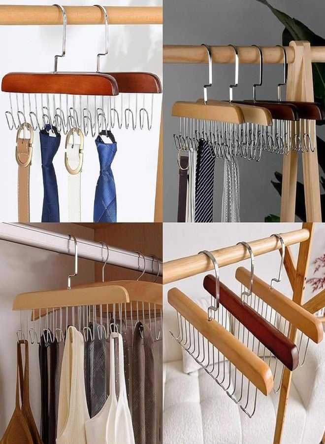 zingware Space Saving 8 Hooks Wooden Hangers (1 Pc) - Image 4