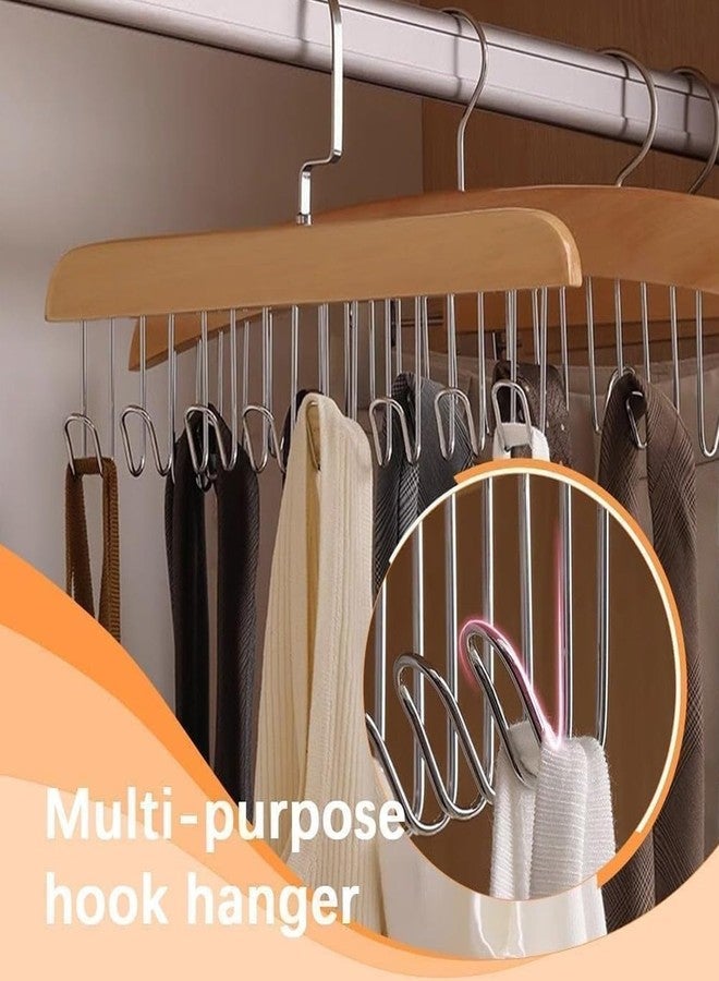 zingware Space Saving 8 Hooks Wooden Hangers (1 Pc) - Image 5