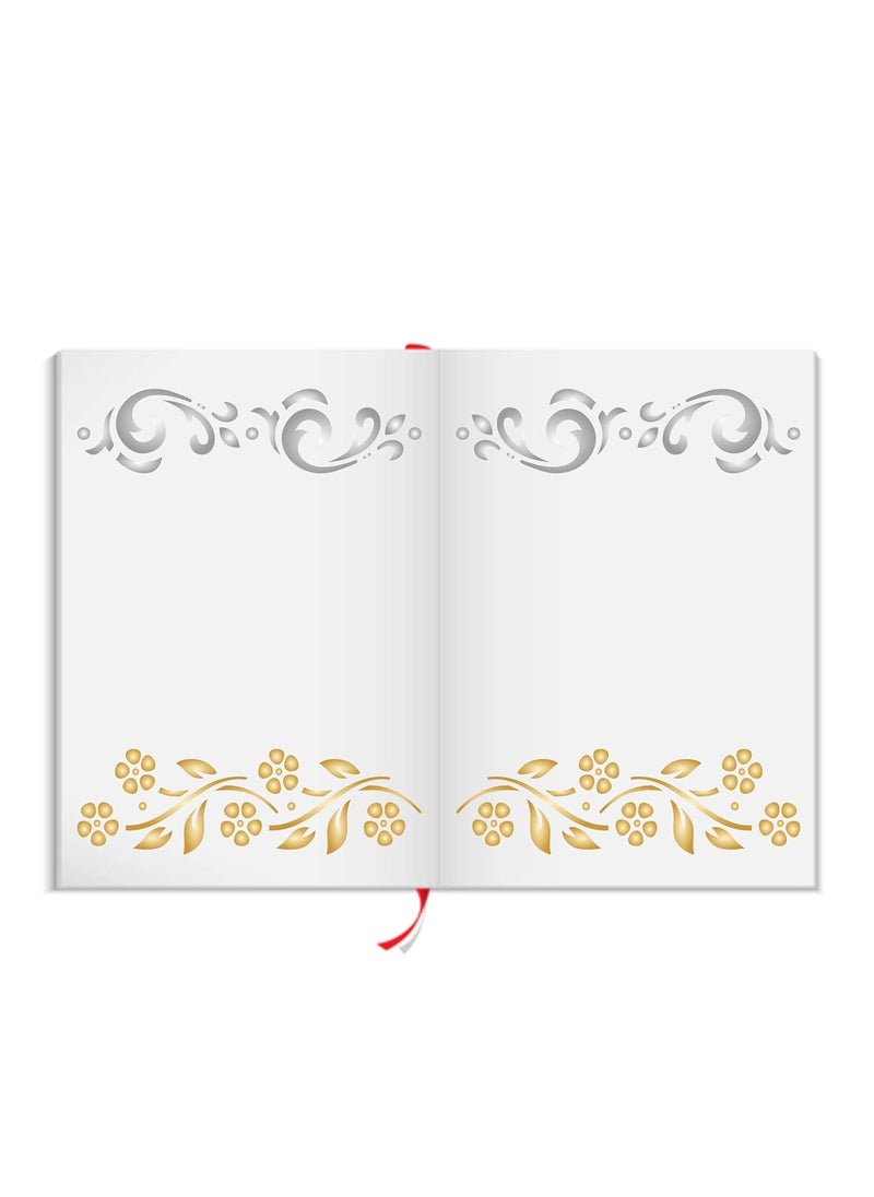 Usnyabni Vintage Borders Stencil, 4.5 x 4.5 inch (S) - Classic Flower Border Design Stencils by CRAFT KREATIVELY  - Image 3