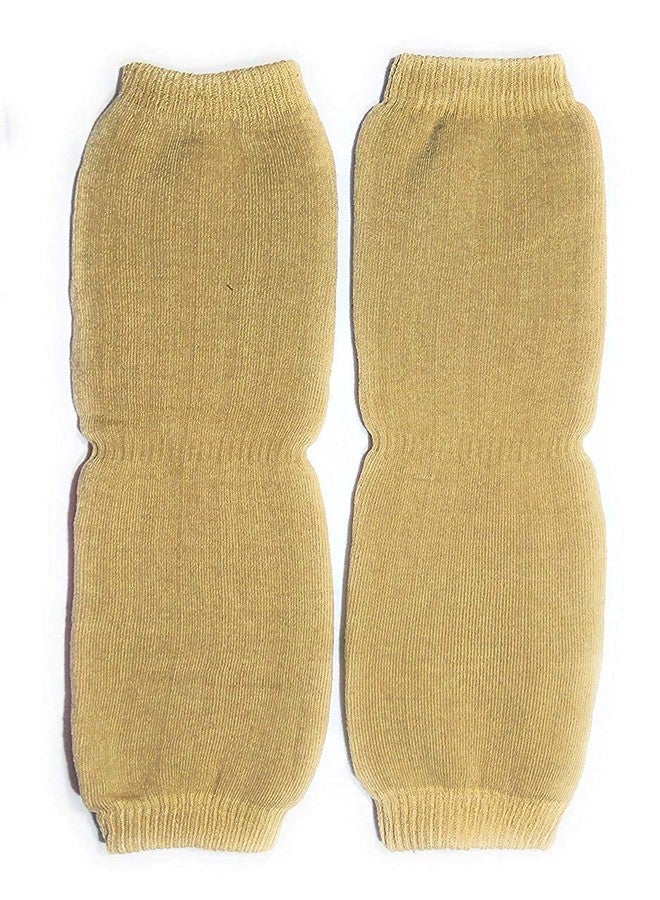 Krystle Unisex Woolen Thermal Warm Leg Warmers & Protective Knee Cap (Black & Beige)-(Pack of 2 Pair) - Image 5