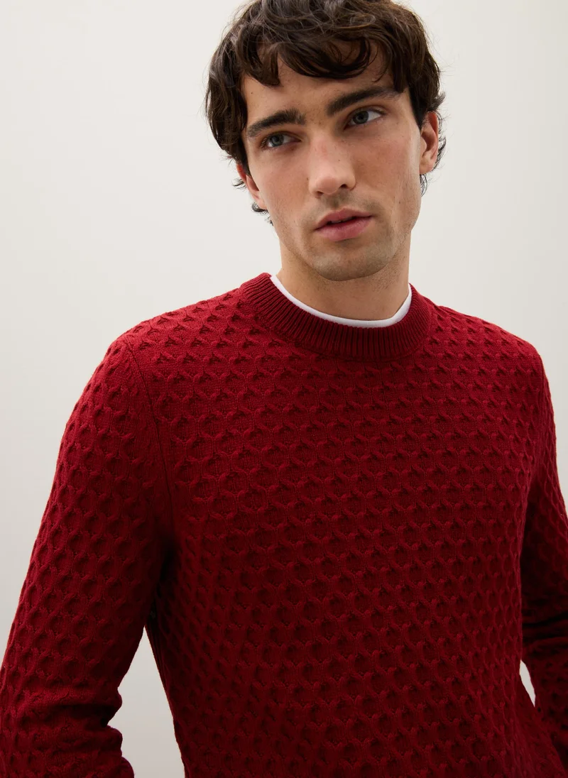 Ovs OVS Regular Fit Red Cotton Blend Jumper