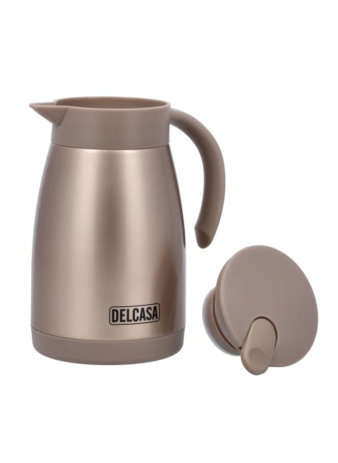 DELCASA - Stainless Steel Coffee Pot 750ml Vacuum Flask DC2130 - Image 1
