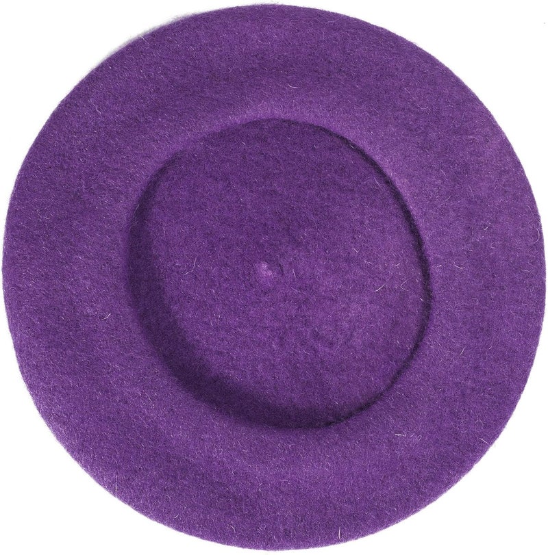 ZLYC Wool French Beret Hat Solid Color Beret Cap for Women Girls - Image 5