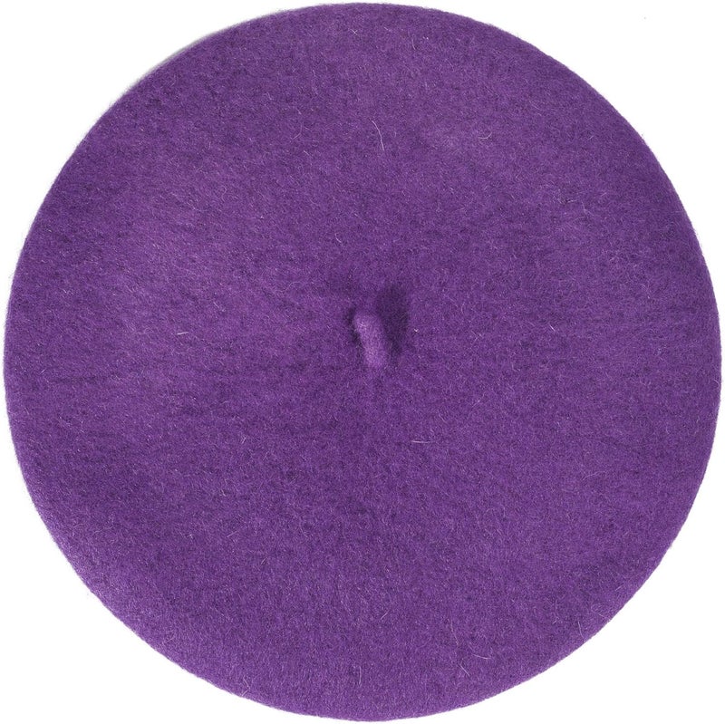 ZLYC Wool French Beret Hat Solid Color Beret Cap for Women Girls - Image 4