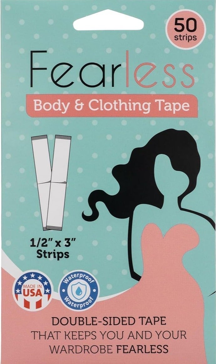 Fearless Tape - Womens Double Sided Tape for Clothing and Body, Transparent Clear Color for All. - Image 1