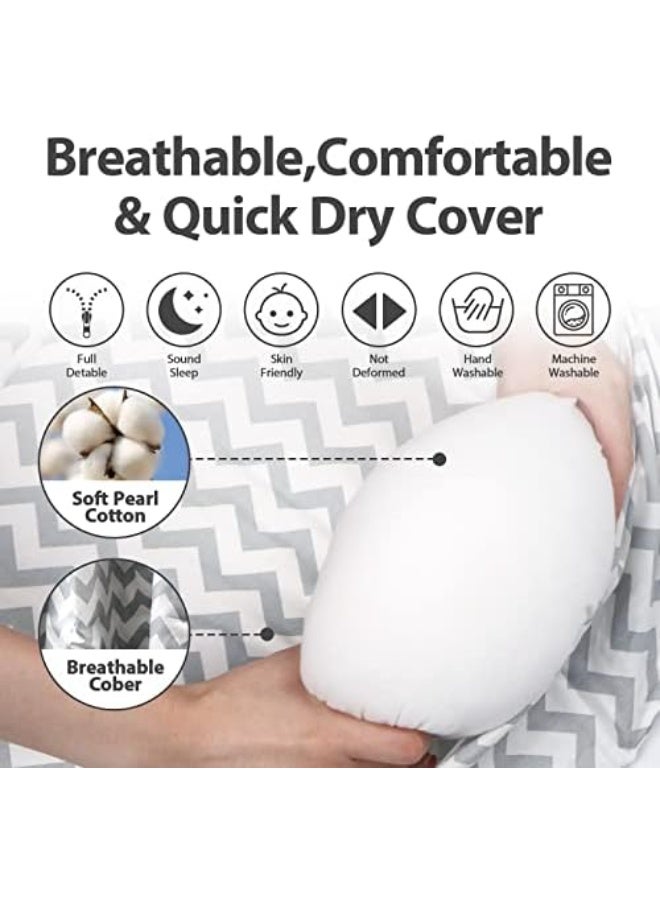 مورو مورو سرير  أطفال ، مقعد أرضي للرضع خفيف الوزن محمول قابل للتعديل ، كرسي استرخاء حديثي الولادة فائق النعومة 100٪ قطن ومسامي Fiberfill - Image 2