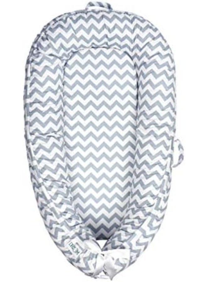 مورو مورو سرير  أطفال ، مقعد أرضي للرضع خفيف الوزن محمول قابل للتعديل ، كرسي استرخاء حديثي الولادة فائق النعومة 100٪ قطن ومسامي Fiberfill - Image 3