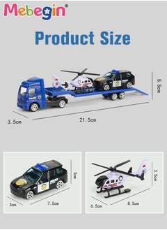 MEBEGIN Emergency Vehicle Toy Playsets with Police Car and Rescue Helicopter Friction Powered Rescue Vehicle Set Best Toddler Kids Boys Birthday Party Gifts  - Image 5