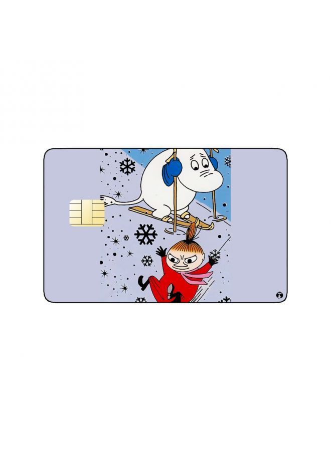RKN PRINTED BANK CARD STICKER Animation Moomintroll And Little My From The Moomins By Tove Jansson - Image 1