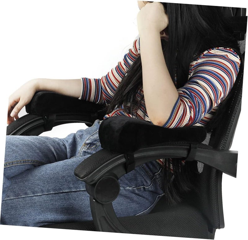 DOITOOL 2pcs Armrest Pillow Covers Memory Foam Armrest Pads and Comfortable for Office Home Chairs - Image 4
