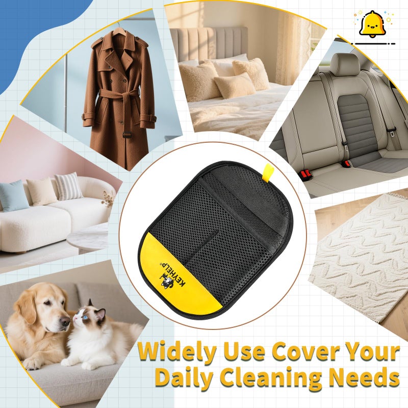 KEYHELP Pet Hair Removal Glove for Dogs & Cats, Newly Upgraded Reusable Electrostatic Pet Hair Gloves, Pet Hair Remover Tool for Clothing, Couch, Carpet, Car Seat - Image 4