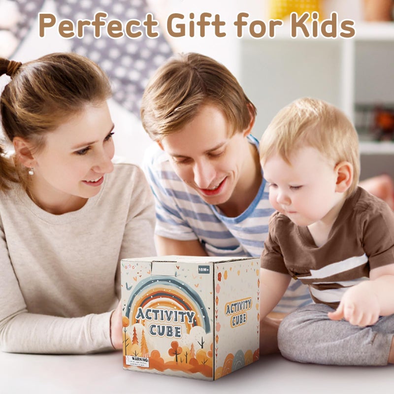 Vanplay Montessori Toys for 1+ Year Old Girls Boy Gifts, Wooden Sensory Activity Cube for Babies 12-18 Months, Learning Educational Toys 1 2 3 Year Old First Birthday Gifts for Toddler 1-3 - Image 5