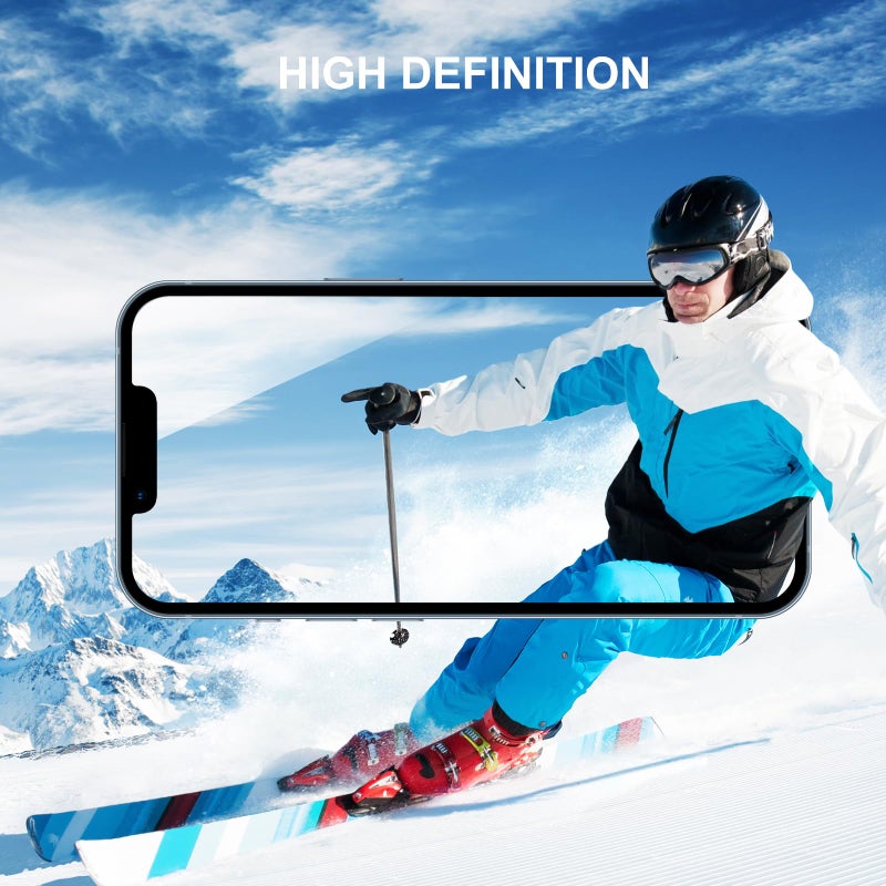 SIBEITU 3 Pack Screen Protector for iPhone 14 Plus with 3 Pack Camera Lens Tempered Glass Protector, 6.7 Inch HD Clear Tempered Glass Film 9H Hardness Full Coverage, Anti-Scratch, No Air Bubbles - Image 4
