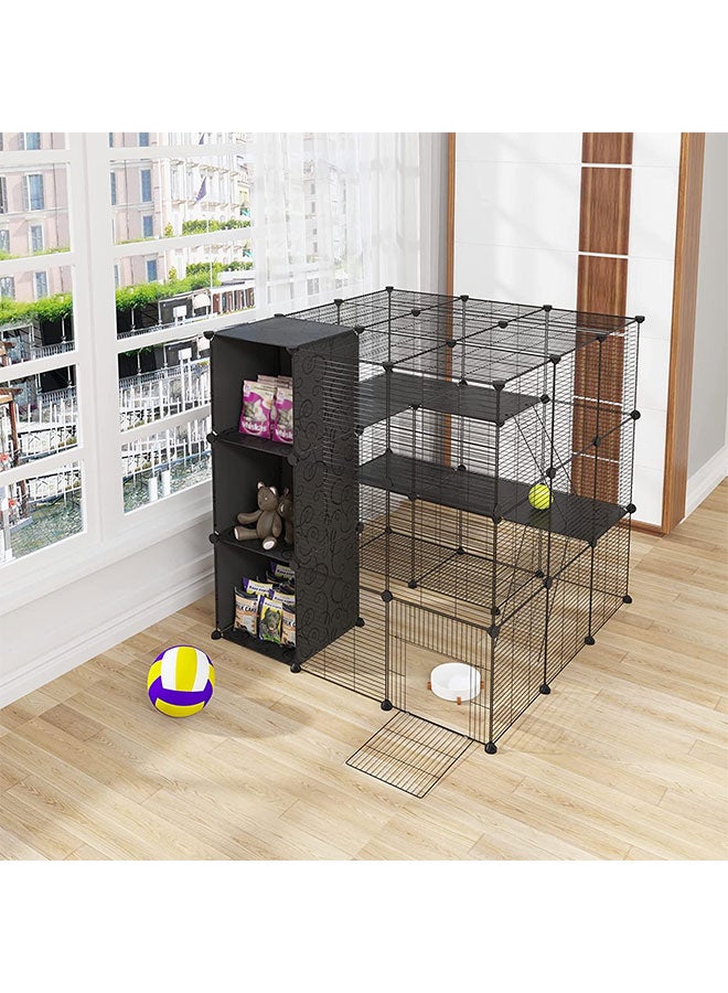 Small Animal Playpen Pet Playpen with Door, Rabbit CagePuppy Playpen Kitten Playpen Indoor & Outdoor - Image 1