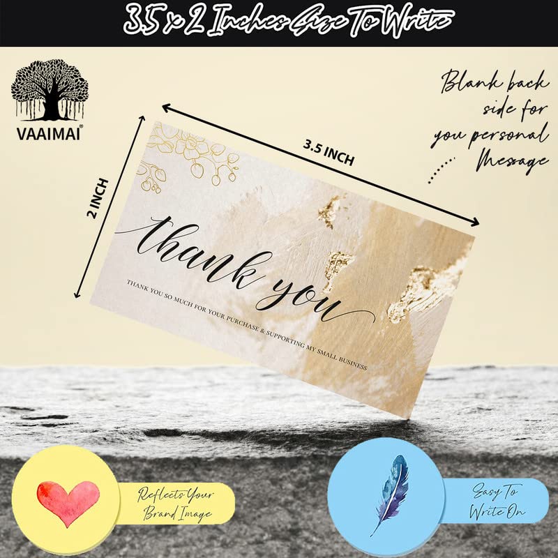 VAAIMAI 30 Pieces Thank You Cards Small Business Stylish Thank You for Supporting My Small Business Cards Notes Holographic Thanks Greeting Cards for Retail Store Owner Goods Customer 2 x 35 Inch - Image 3