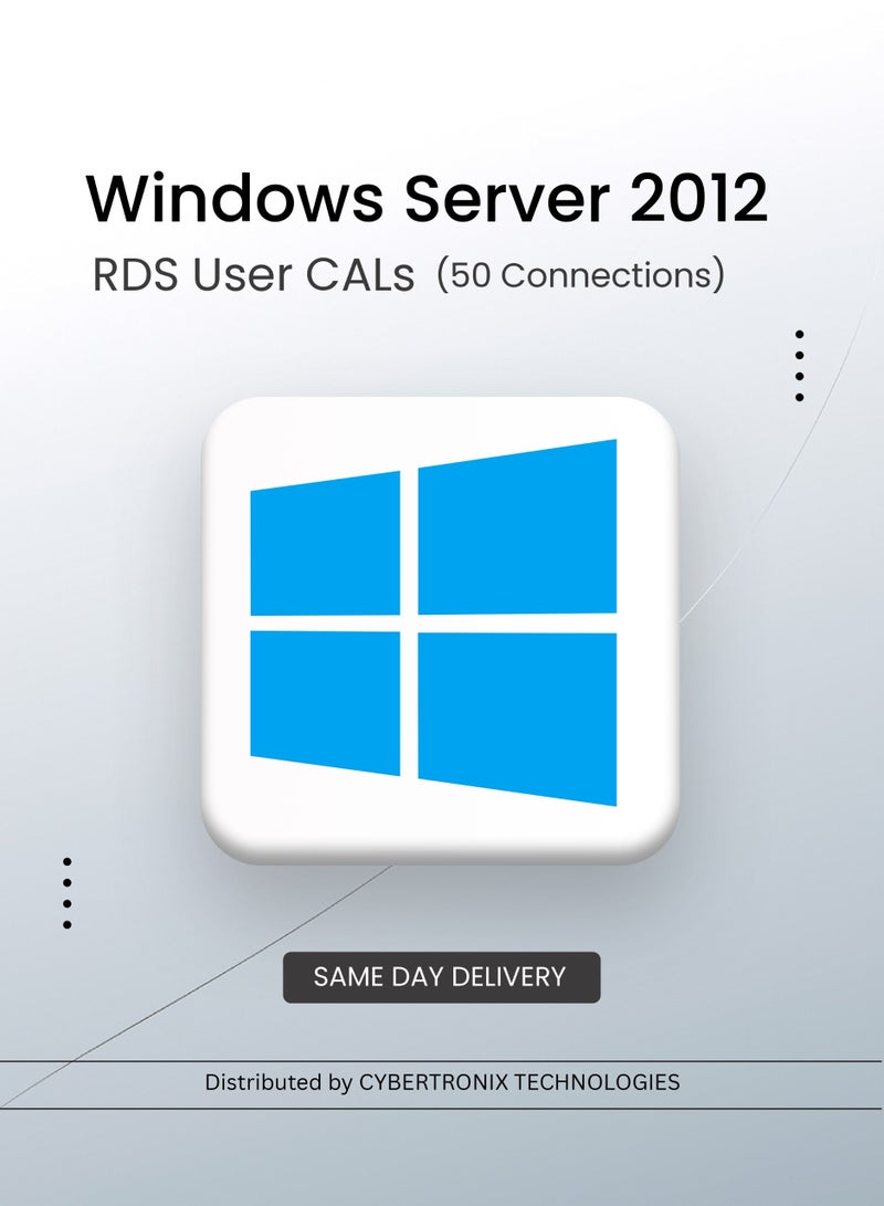 Windows Microsoft Windows Server 2012 RDS User CALs (50 Connections) | Digital License | SAME DAY DELIVERY