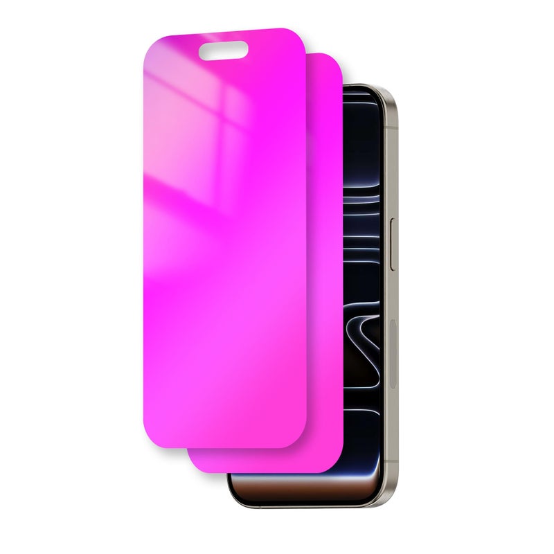 Juvraixo for iPhone 17 Pro Privacy Screen Protector Anti Blue Light for 17Pro Tempered Glass 6.3 Inch Gradient Colorful 28Â° Anti-Spy Easy Installation Full Coverage Anti-Scratch Bubble Free HD 2 Pack - Image 1