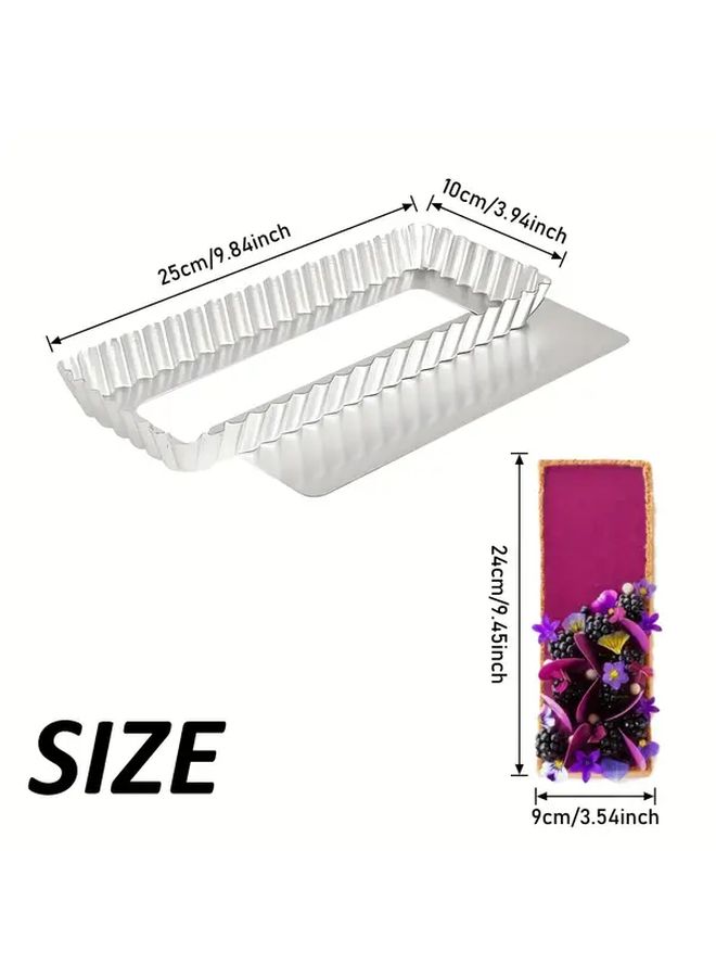 3 Pcs 9.84 Inch Aluminum Alloy Rectangular Baking Dish Household Bakeware For White Loaf And Madeleine Baking Durable Even Heat Distribution Modern Kitchenware - Image 3